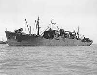 Photo # 19-N-90745:  USS Heywood off San Francisco, California, 23 May 1945