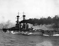 Photo # 80-G-1024881:  USS North Dakota underway during battle practice, circa 1921