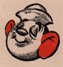 Cartoon: Head with bulging, hilighted ears