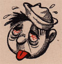 Cartoon: Head showing fatigued look