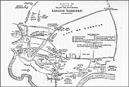 Map: Relief and withdrawal of Lakhnao Garrison