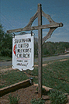 Church sign.