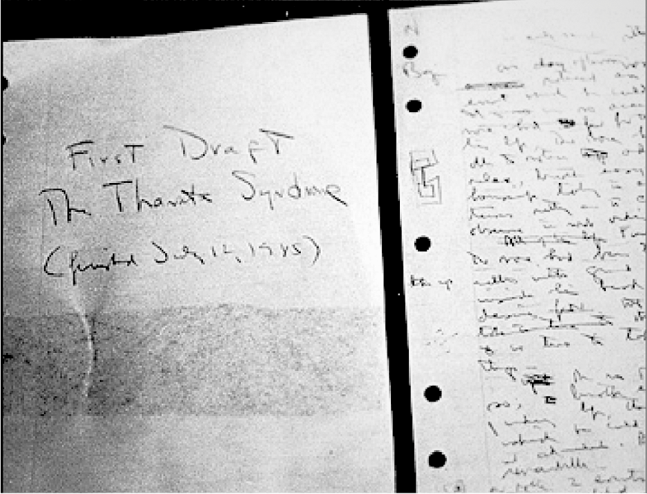 Image of a Walker Percy manuscript